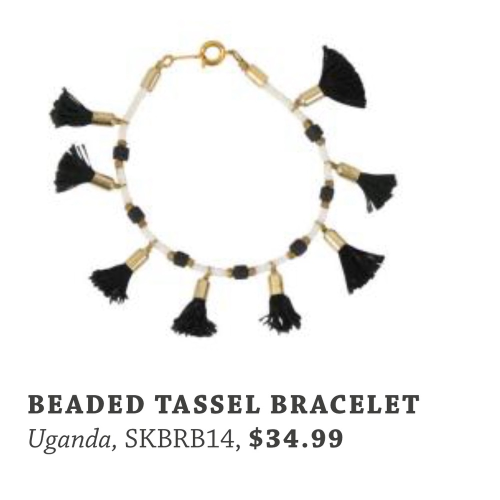 NWT Sseko Beaded Tassel Bracelet